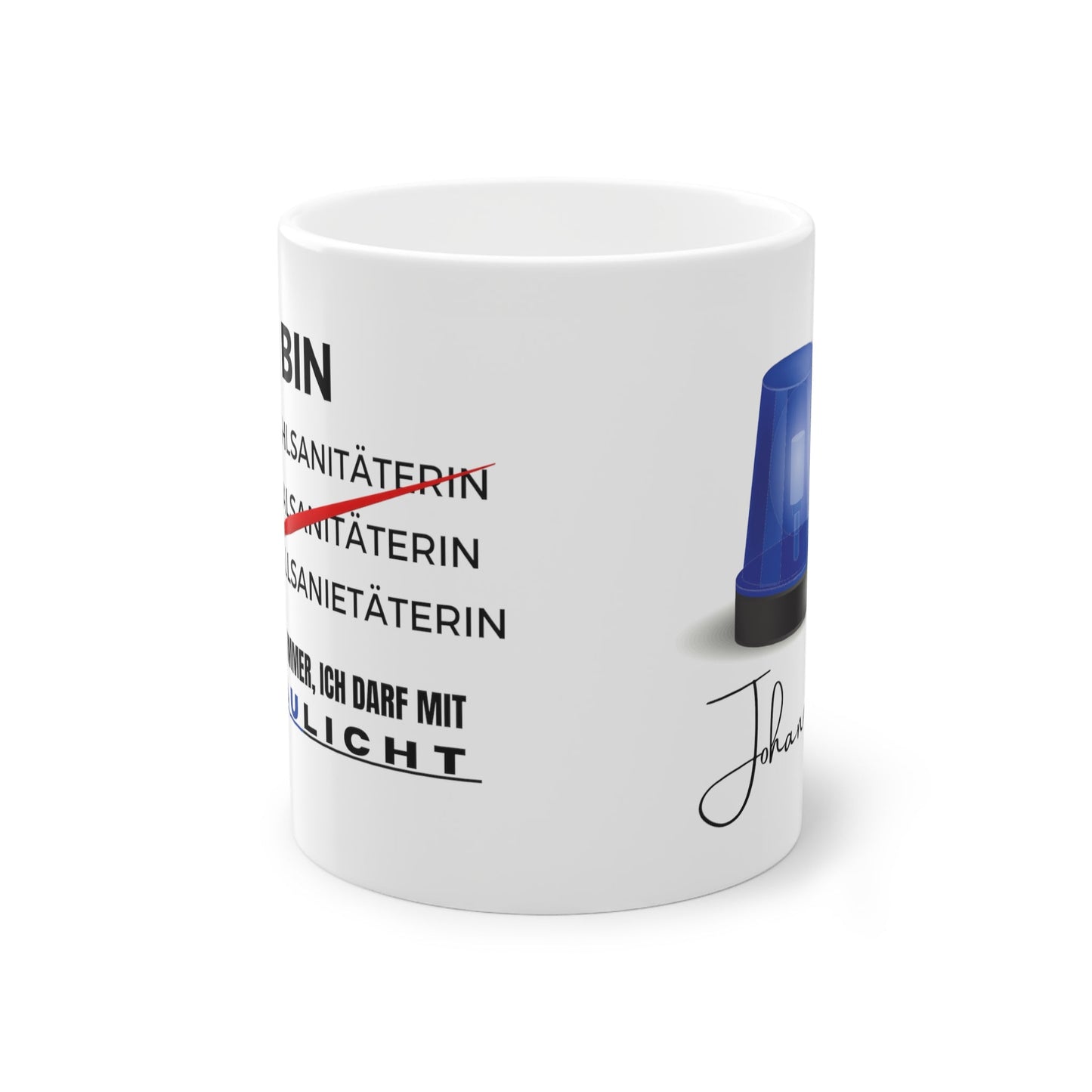 Personalisierte Tasse für Notfallsanitäter/innen | Panorama Druck | Individuell mit Namen bedruckt | Geschenk