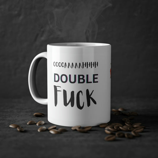 Tasse Geschenk bedruckt | Double Fuck | Kaffeetasse | Geschenk | Geschenkidee für Arbeitskollegen und Freunde