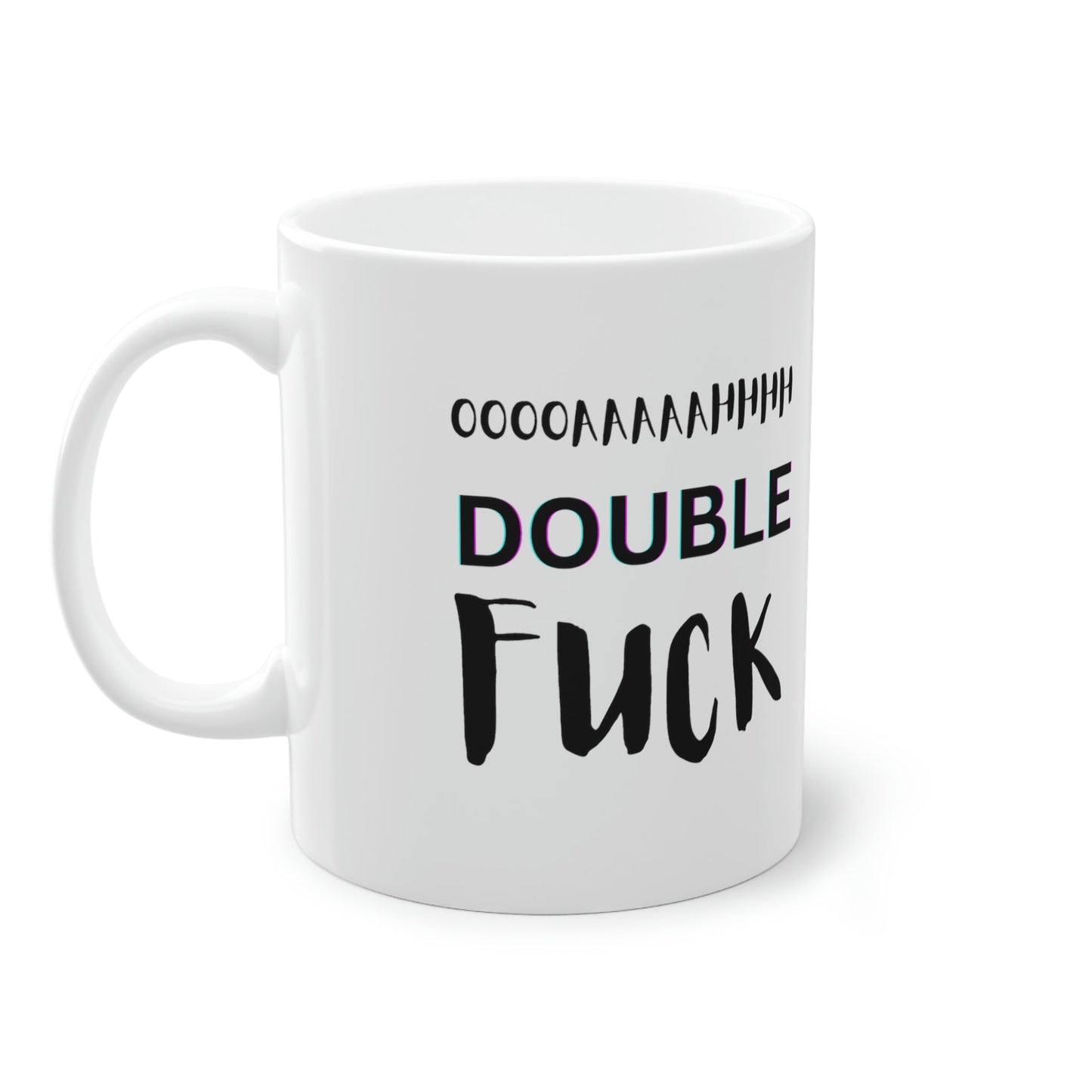 Tasse Geschenk bedruckt | Double Fuck | Kaffeetasse | Geschenk | Geschenkidee für Arbeitskollegen und Freunde